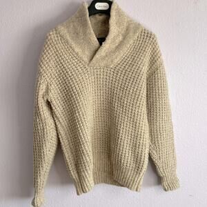 Woolrich Women Beige Cowl Neck Will Blend Sweater Size M